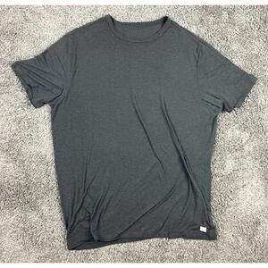 Vuori Striped Performance Shirt Crew Neck Tee Mens XL Gray V1021